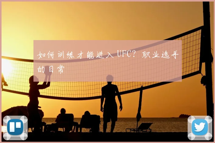 如何训练才能进入 UFC?职业选手的日常